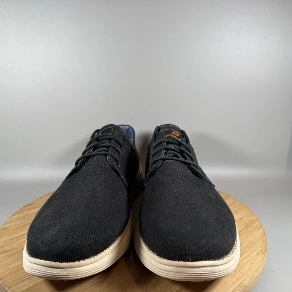 Skechers Relaxed Fit Status Borges Canvas Shoes Mens 13 Black‎